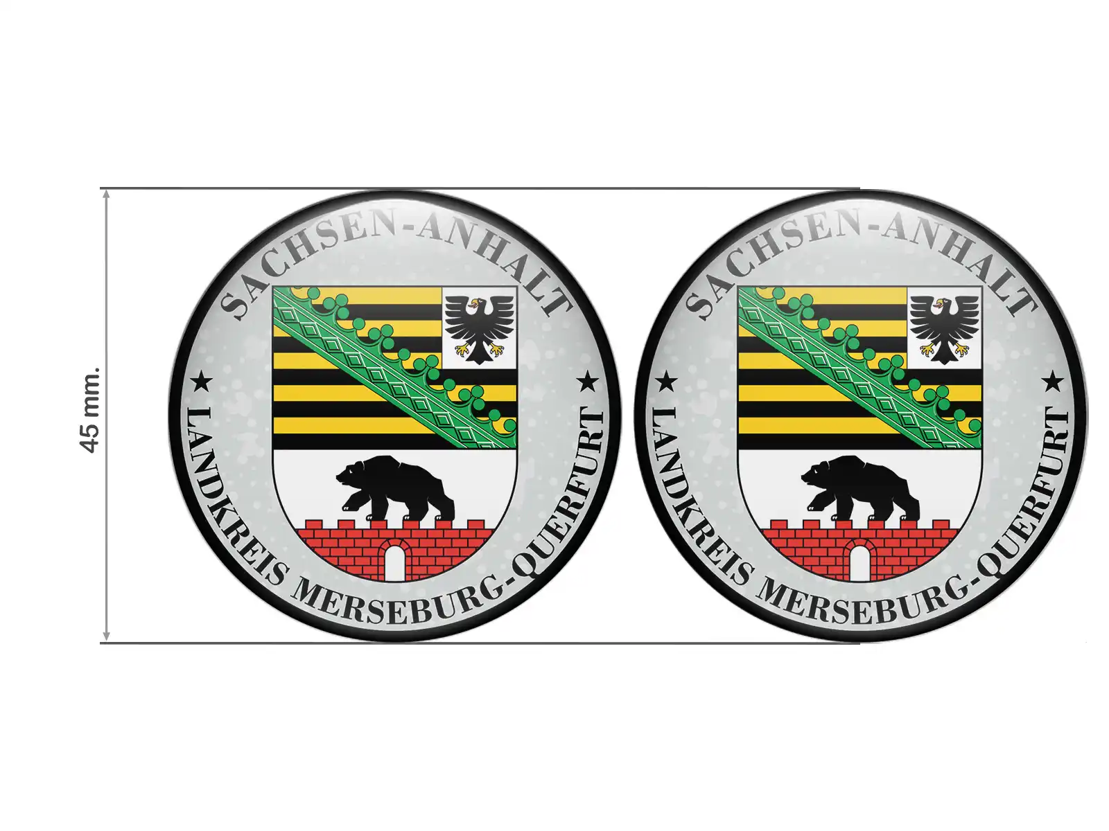 Aufkleber TÜV Landkreis Merseburg-Querfurt Nummernschild plakette